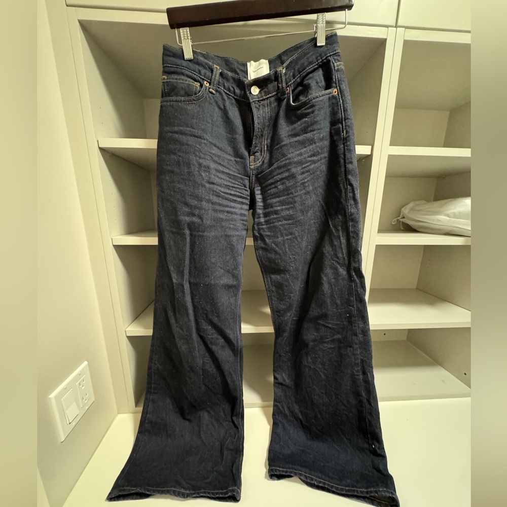 Reformation - Dark Blue Wide-Leg Jeans